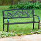 Evergreen Dragonfly Metal Garden Bench - image 2
