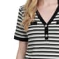 Womens NY Collection Short Sleeve Stripe Ribbed Sweater - image 4