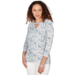 Womens Emaline Key Items 3/4 Sleeve Keyhole Neck Paisley Blouse - image 3