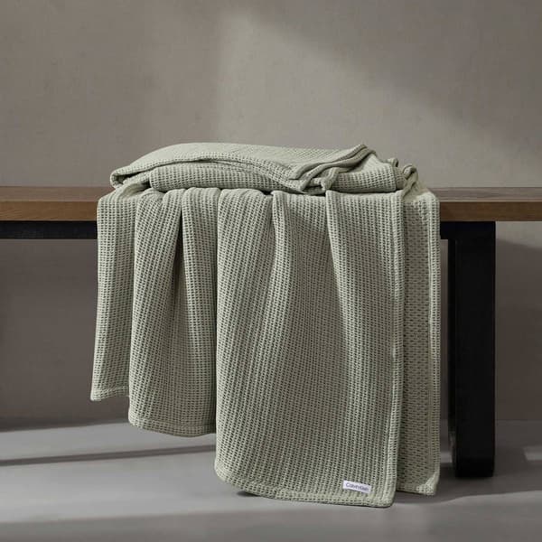 Calvin Klein Honeycomb Cotton Blanket