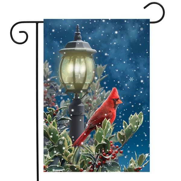 Briarwood Lane Winter Solitude Cardinal Garden Flag - image 