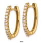 Pure Fire 14kt. Gold 1/2ctw. Diamond Hinged Hoop Earrings - image 2