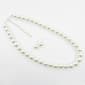 Rosa Rhinestones Stud Earrings & Strand Necklace Set - image 1