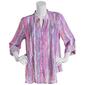 Plus Size Preswick & Moore Casual Abstract Button Down Blouse - image 1