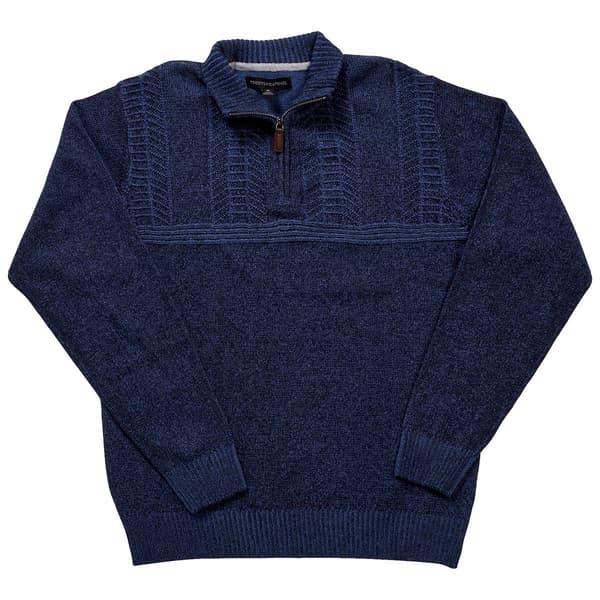 Mens Tricot St. Raphael 1/4 Zip Textured Sweater