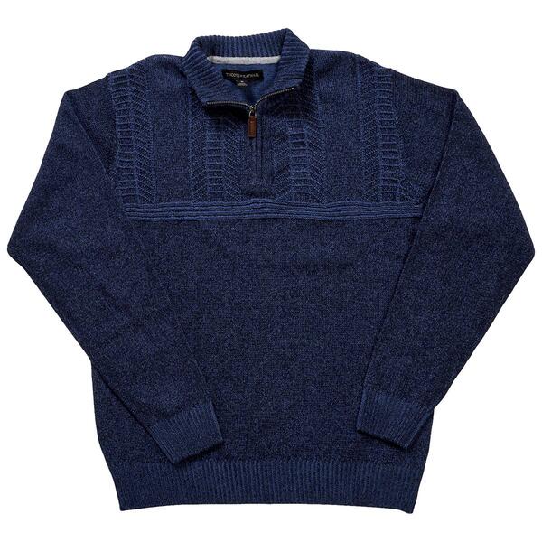 Mens Tricot St. Raphael 1/4 Zip Textured Sweater - image 