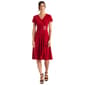 Womens R&M Richards Short Sleeve Ruched Rhinestone Trim Dress - image 4