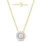 Nova Star(R) Gold over Silver Lab Grown Diamond Halo Pendant - image 1