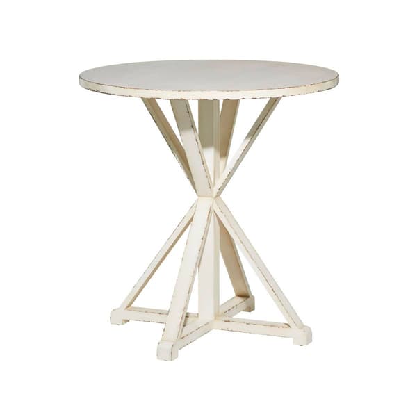 9th & Pike(R) White Wood Farmhouse Accent Table - image 