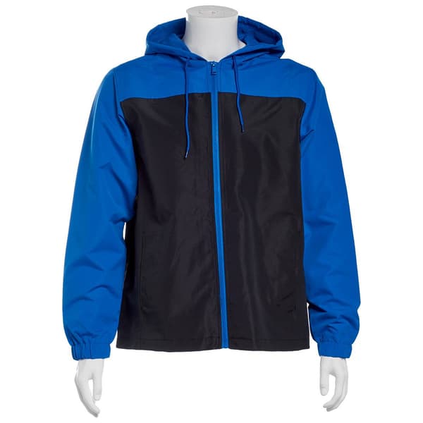 Mens Axcent Colorblock Windbreaker - Royal/Black - image 