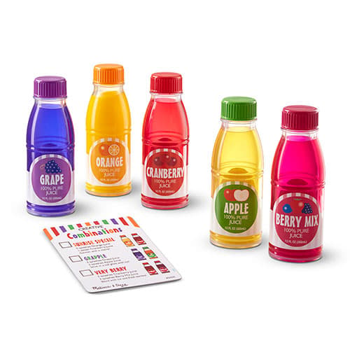 Melissa & Doug&#40;R&#41; Tip & Sip Toy Juice Bottles - image 