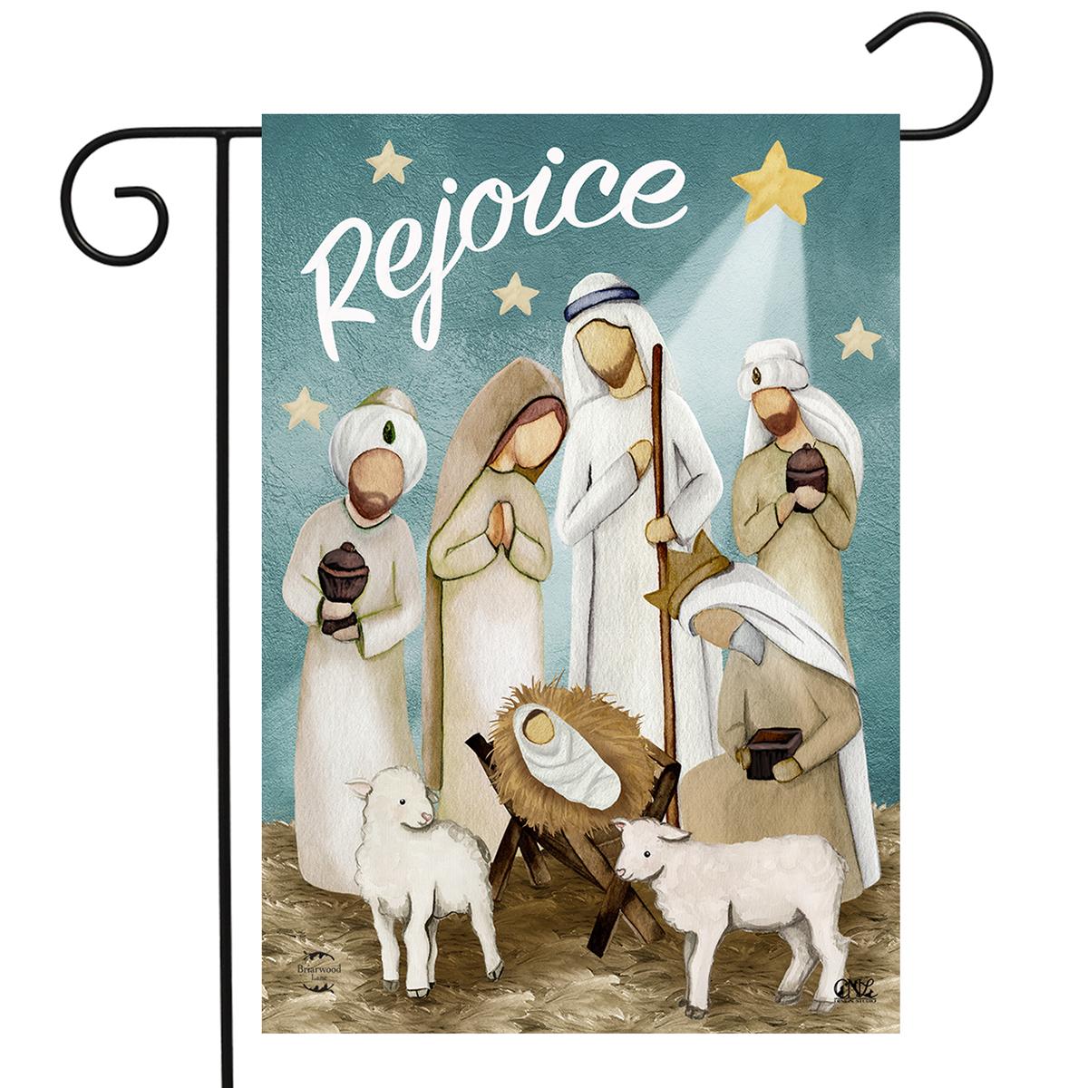 Briarwood Lane Rejoice Nativity Garden Flag