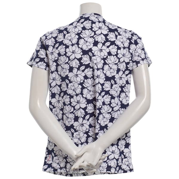 Plus Size Preswick & Moore® Short Sleeve Large Floral Tee