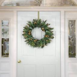 National Tree 24in. North Conway Wreath w/ 50 White LED Lights