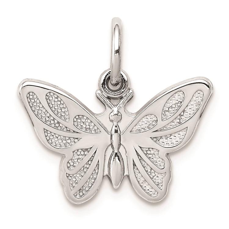 Gold Classics(tm) 14kt. White Gold Butterfly Charm