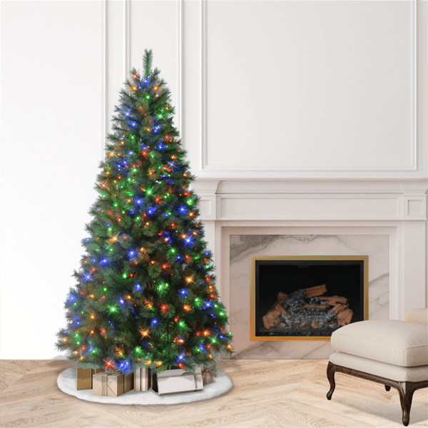 Puleo International 6.5ft. Pre-Lit LED Lights Wyoming Pine Tree