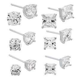 Forever New 6pr. Cubic Zirconia Round & Square Stud Earrings