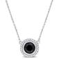 Sophia B 1 1/10ctw. Black & White Round Diamond Necklace - image 1
