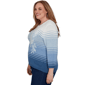 Plus Size Alfred Dunner Tuscany Ombre Stripe Floral Sweater - image 4