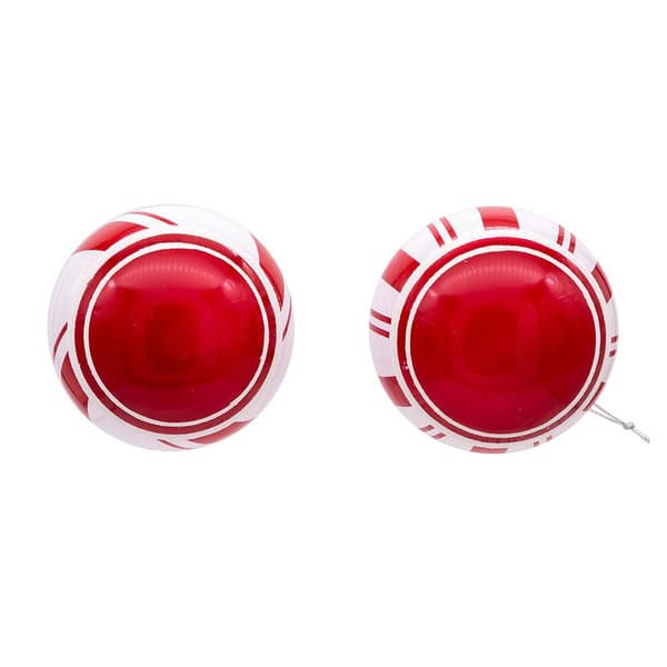 Kurt S. Adler 6pc. Red & White Glass Ball Ornaments Set