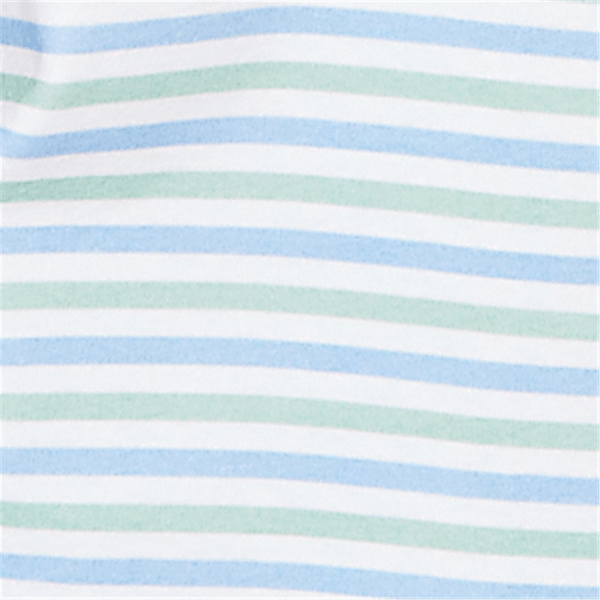 Womens Alfred Dunner Caribbean Blues Stripe Floral Embroidery Tee
