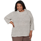 Plus Size Alfred Dunner Luxe Be A Lady Cowl Neck Sweater - image 1