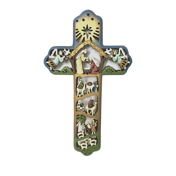 Santa's Workshop Nativity Cross - image 