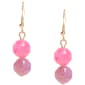 Ashley Cooper(tm) Gold-Tone Pink Bead Drop Earrings - image 1