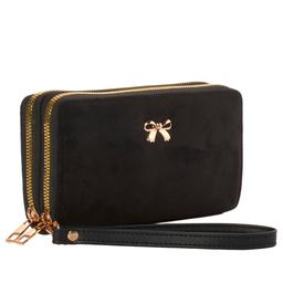 Womens Malibu Skye Ultrasuede Wallet with Bow