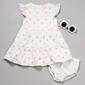 Baby Girl &#40;12-24M&#41; BTween&#40;R&#41; Eyelet Tiered Dress & Diaper Cover - image 1