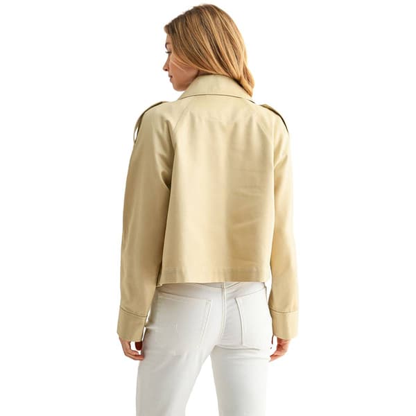 Womens CITY BLUES Cropped Trench Coat Jacket