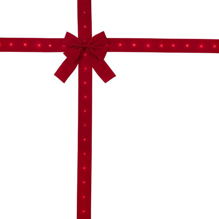 Northlight Seasonal Pre-Lit Red Velvet Christmas Door Bow