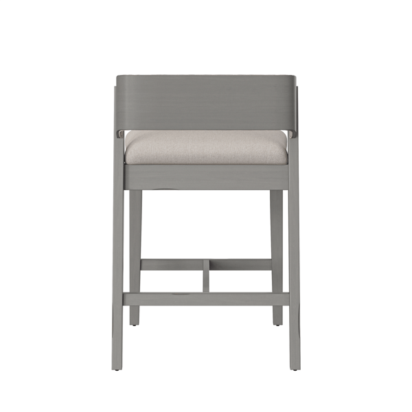 HH2 Home Dresden Grey Fabric Counter Height Stool
