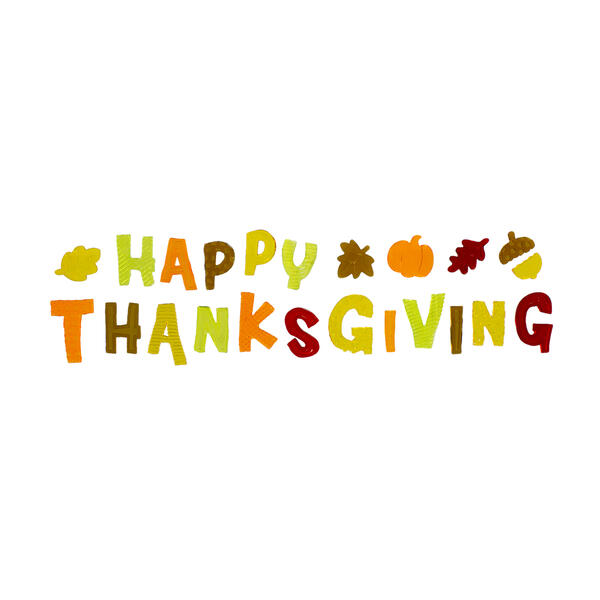 Northlight Seasonal Happy Thanksgiving Gel Window Clings - image 