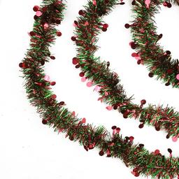 Northlight 50ft. Red And Green With Polka Dots Tinsel Garland