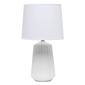 Simple Designs Off White Ceramic Pleated Base Table Lamp w/Shade - image 6