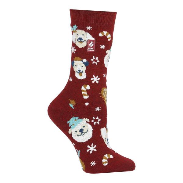 Womens Heat Holders(R) Ellen Ultra Lite Festive Pawfect Crew Socks - image 
