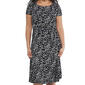 Womens Tiffany & Grey Short Sleeve Tie Front A-Line Dress - image 3