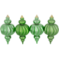 Northlight 4ct. Green 2-Finish Shatterproof Christmas Ornaments - image 2