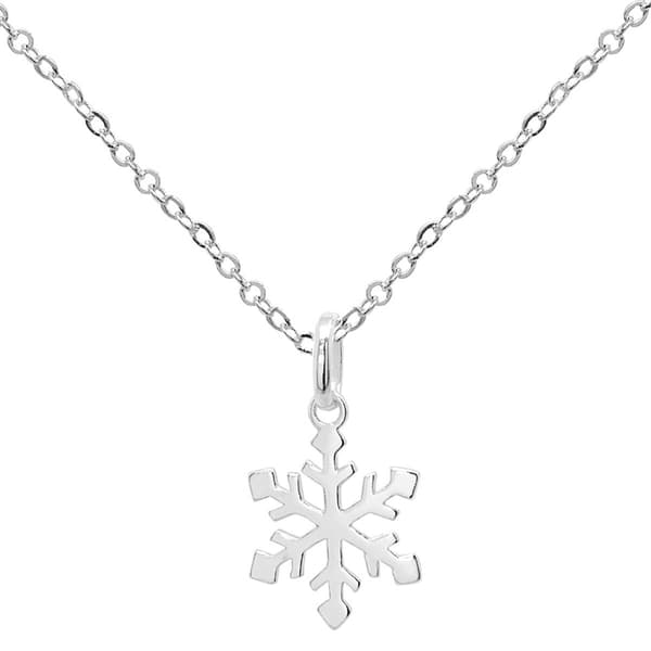 Marsala 18in. Sterling Silver Snowflake Pendant Necklace - image 