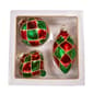 Kurt Adler 80 MM Green & Red Ball 3pc. Ornament Set - image 4