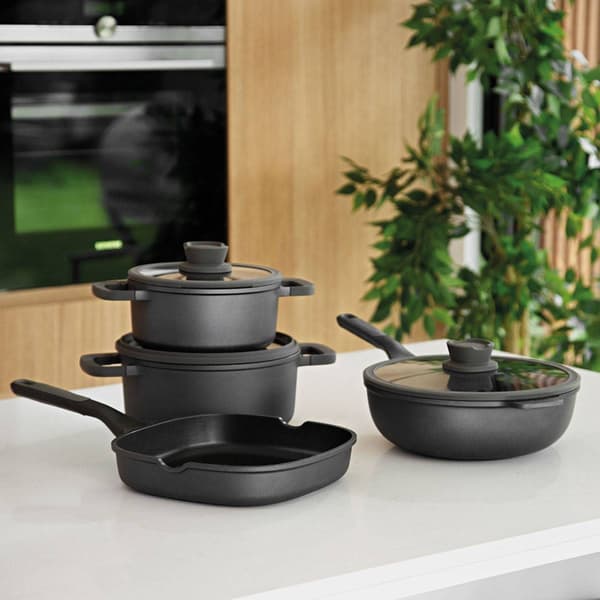 BergHOFF Stone+ Nonstick Ceramic 4.6qt. Wok Pan w/ Glass Lid