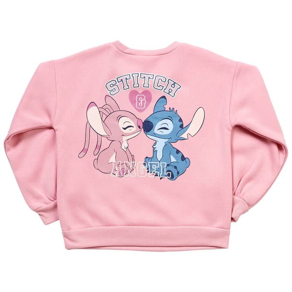 Girls &#40;4-6x&#41; Disney Stitch & Angel Back Art Sweatshirt & Joggers