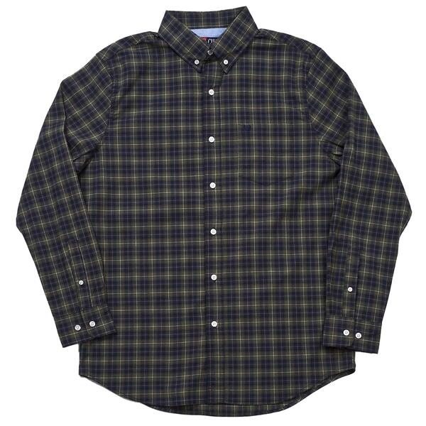 Mens Chaps Long Sleeve Plaid Button Down Shirt - Forest Green - image 