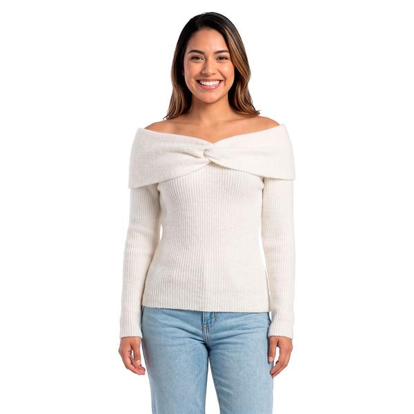 Juniors Madden Girl Twist Front Off The Shoulder Sweater