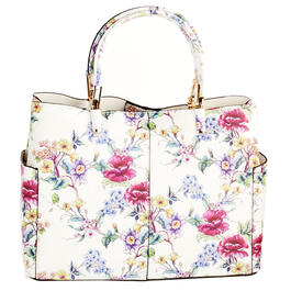 DS Fashion NY Small Double Handle Satchel - Floral