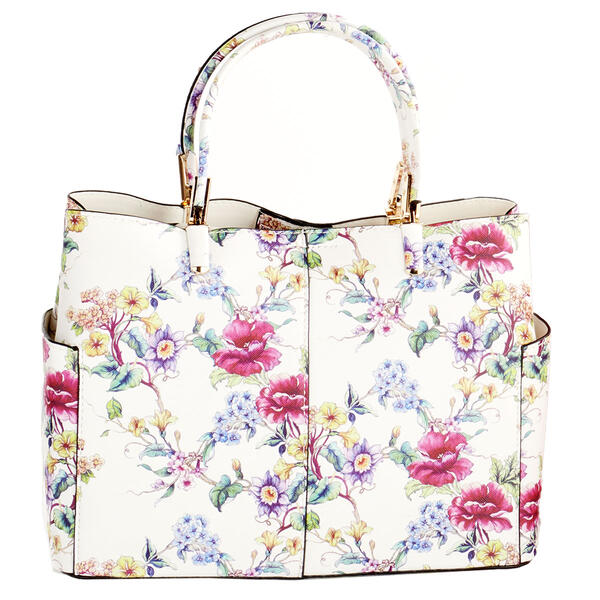DS Fashion NY Small Double Handle Satchel - Floral - image 