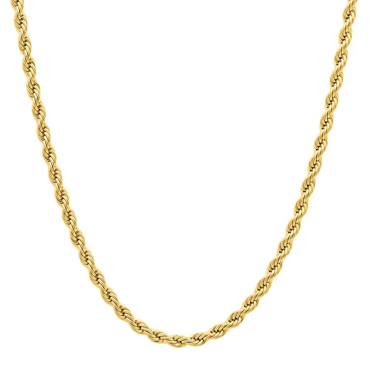 Mens Gentlemens Classics(tm) Gold-Tone Rope Chain Necklace