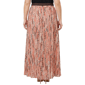 Plus Size NY Collection Peach Belt Waist Abstract Maxi Skirt - image 2