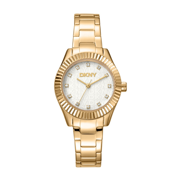 Womens DKNY Chambers Glitz Gold-Tone Watch - DK1L017M0055